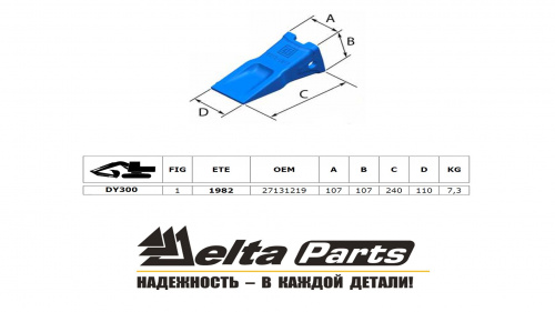 Коронка Doosan-Daewoo 2713-1219