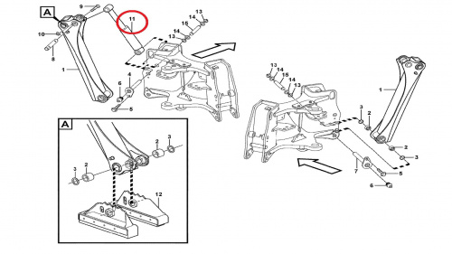 Гидроцилиндр опоры VOLVO VOE15683969