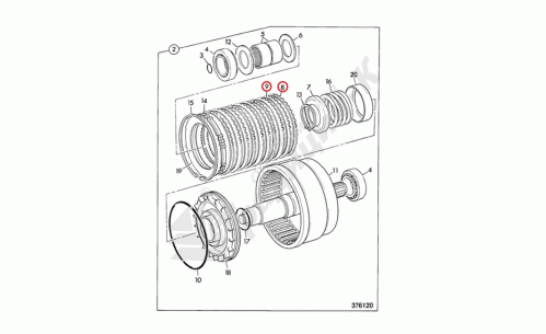 Комплект фрикционных дисков МВПП JCB 998/M5385