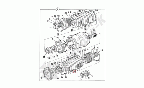 Диск фрикционный муфты КПП JCB 331/16516