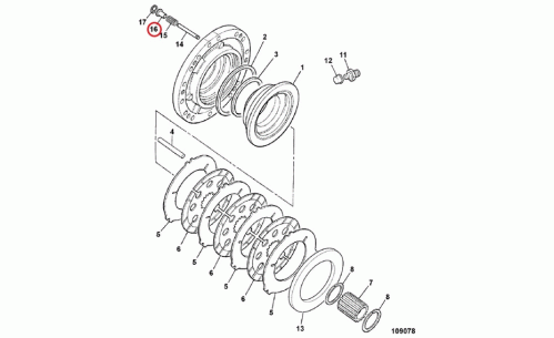 Направляющая тормозного диска JCB 450/18204 / 448/16905