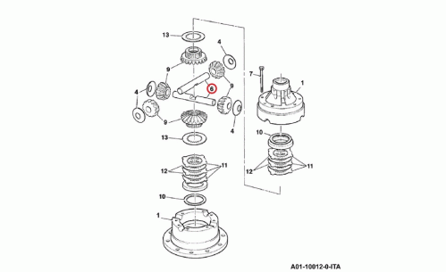 Перекладина крестовины дифференциала JCB 458/M3119