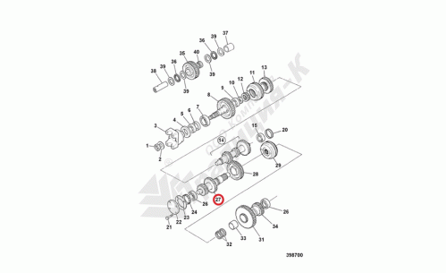 Вал-шестерня JCB 459/M5310