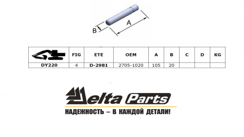 Палец коронки Doosan-Daewoo 2705-1020