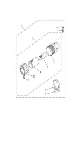 Крышка корпуса фильтра воздушного Terex 6190654M91