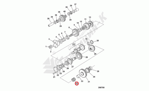 Подшипник КПП JCB 917/02300