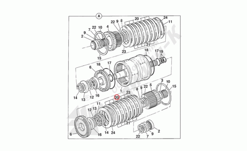 Диск фрикционный муфты КПП JCB 331/16520