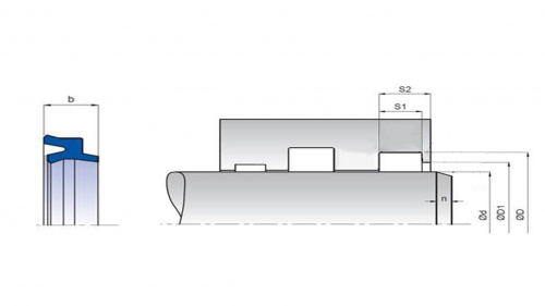 Грязесъемник 040-048-5,0/6,5/ A208-040/3 PU
