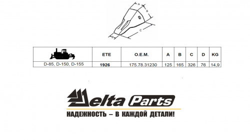 Коронка Caterpillar 9W2451