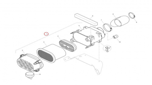 Корпус фильтра воздушного Terex T101184