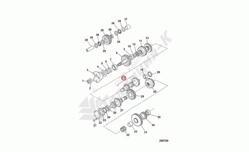 Вал шестеренный JCB 459/M4650